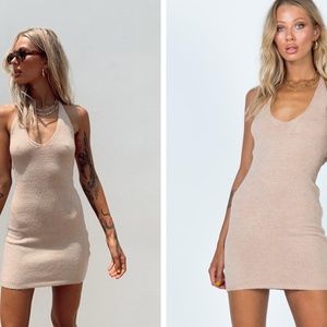 Princess Polly Blair Mini Dress Beige